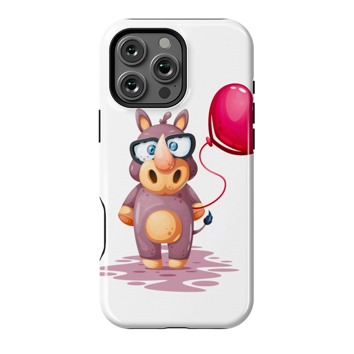 iPhone 16 Pro Max StrongFit cute rhino by haroulita