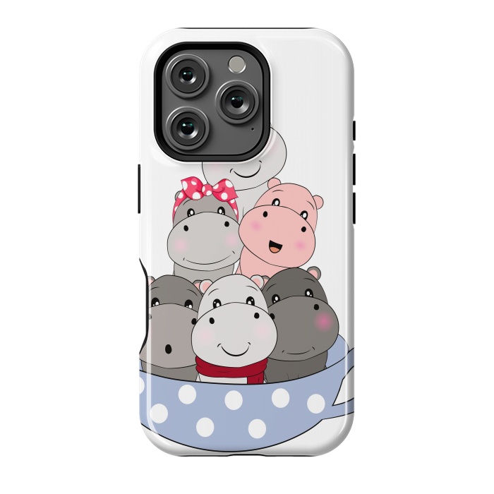 iPhone 16 Pro StrongFit cute hippos by haroulita