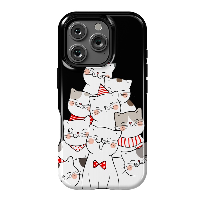 iPhone 16 Pro StrongFit christmas cats by haroulita