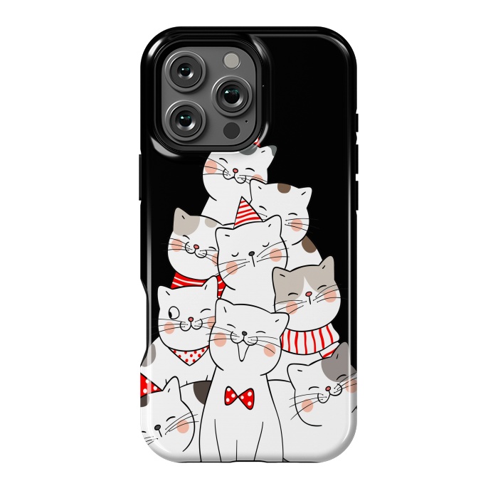 iPhone 16 Pro Max StrongFit christmas cats by haroulita