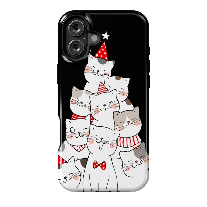 iPhone 16 Plus StrongFit christmas cats by haroulita