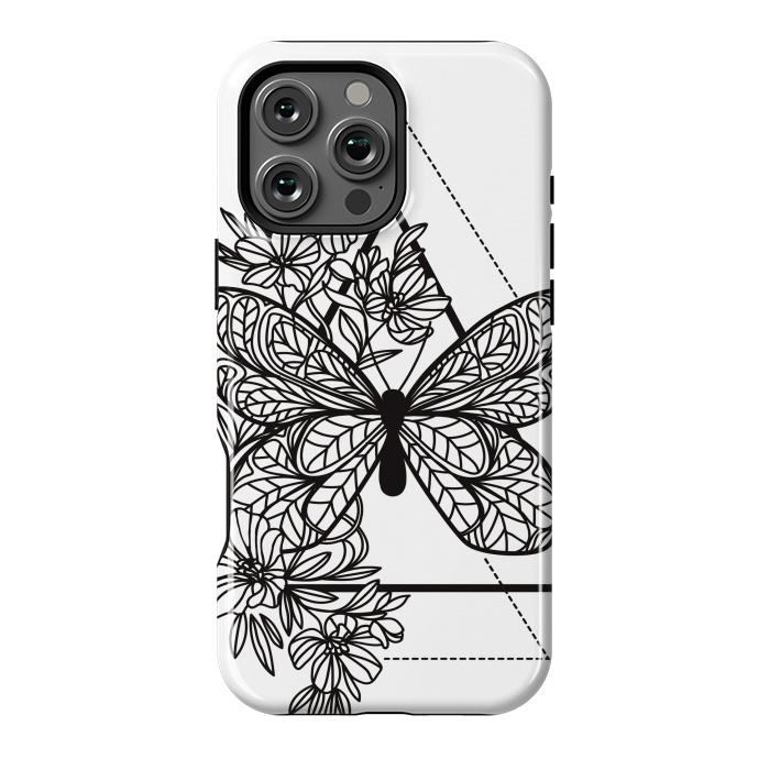 iPhone 16 Pro Max StrongFit bw butterfly by haroulita