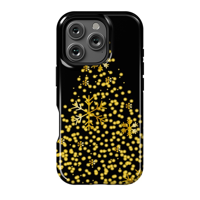 iPhone 16 Pro StrongFit golden christmas tree by haroulita