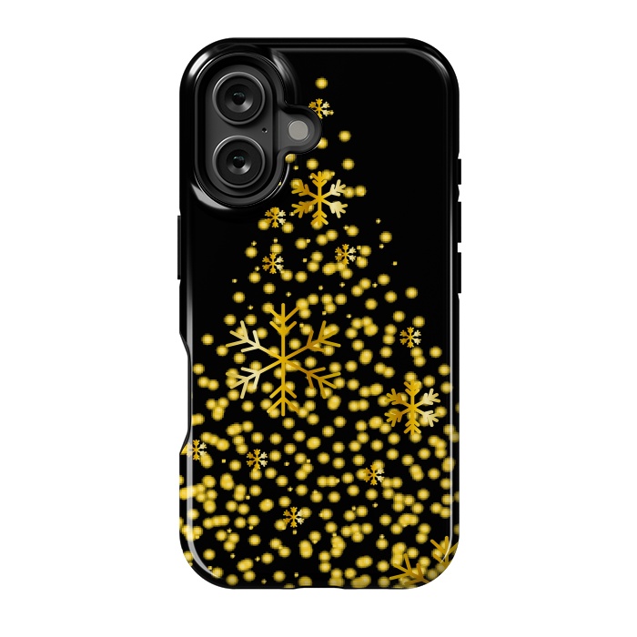 iPhone 16 StrongFit golden christmas tree by haroulita