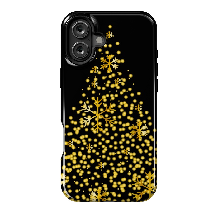 iPhone 16 Plus StrongFit golden christmas tree by haroulita