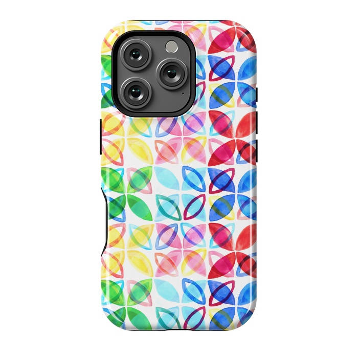 iPhone 16 Pro StrongFit Rainbow Watercolor Pattern  by Tigatiga