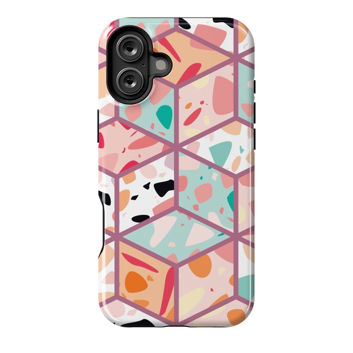 iPhone 16 Plus StrongFit Terrazzo 035 by Jelena Obradovic