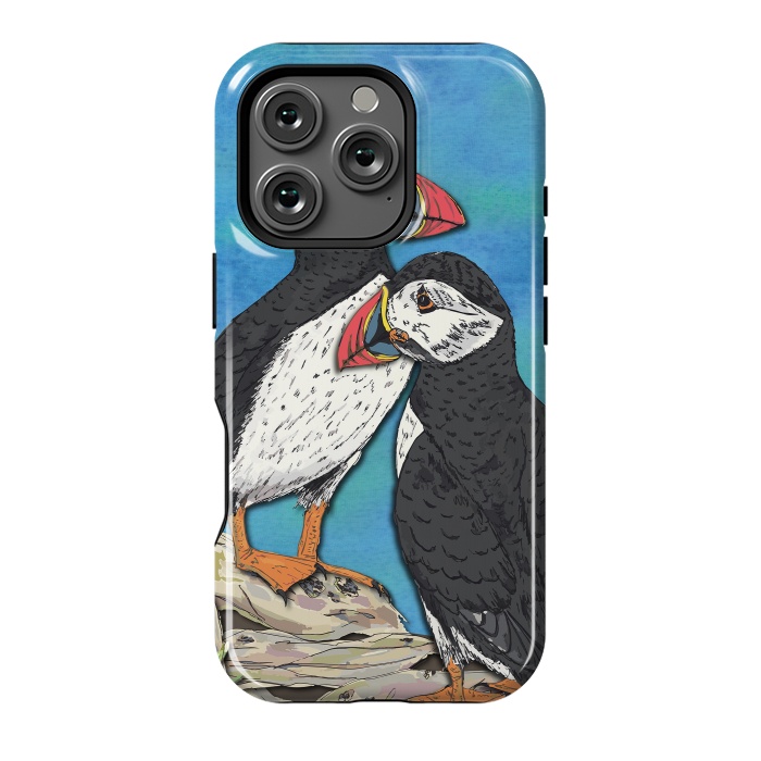 iPhone 16 Pro StrongFit Puffin Perfection by Lotti Brown