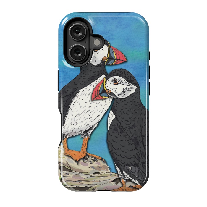 iPhone 16 StrongFit Puffin Perfection by Lotti Brown