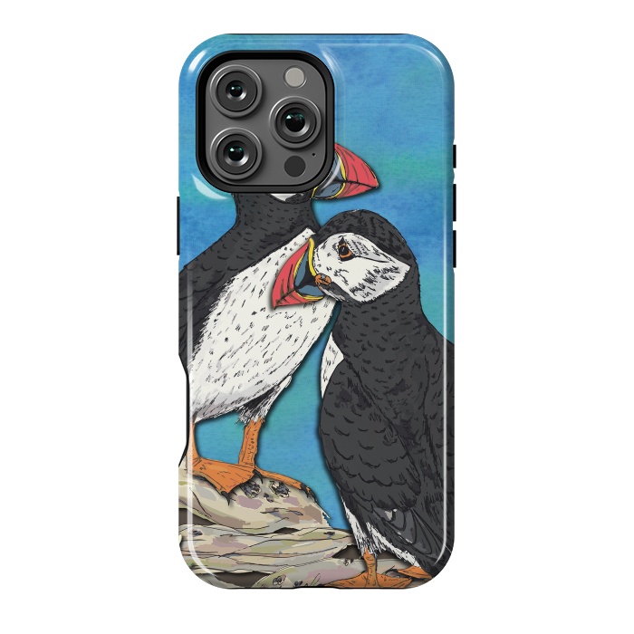 iPhone 16 Pro Max StrongFit Puffin Perfection by Lotti Brown