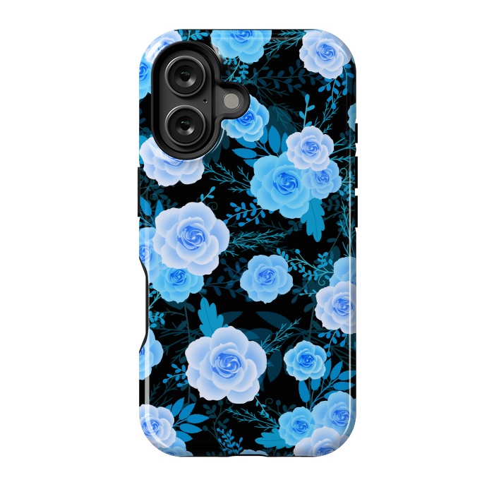 iPhone 16 StrongFit Blue purple roses by Jms