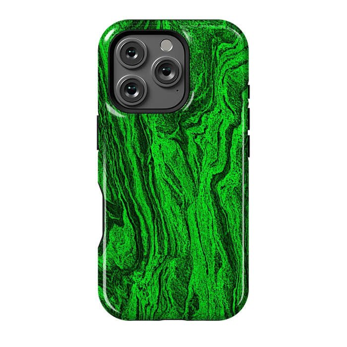 iPhone 16 Pro StrongFit Green marble textured design by Josie