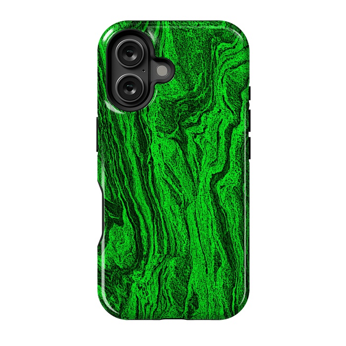 iPhone 16 StrongFit Green marble textured design by Josie