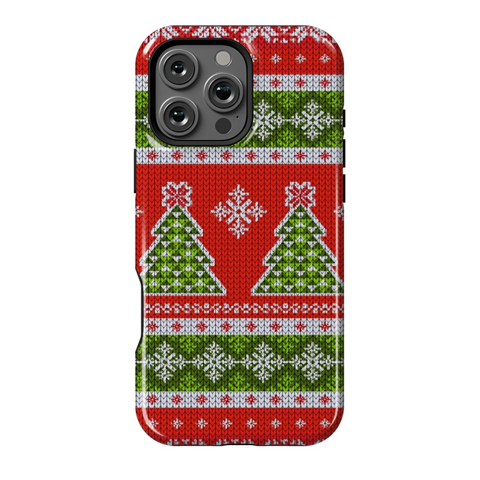 iPhone 16 Pro Max StrongFit Ugly christmas sweater pattern  by Winston