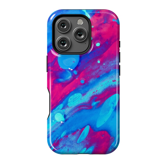 iPhone 16 Pro StrongFit Pink and blue abstract painting  by Winston