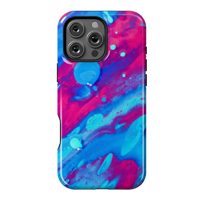 iPhone 16 Pro Max StrongFit Pink and blue abstract painting  by Winston