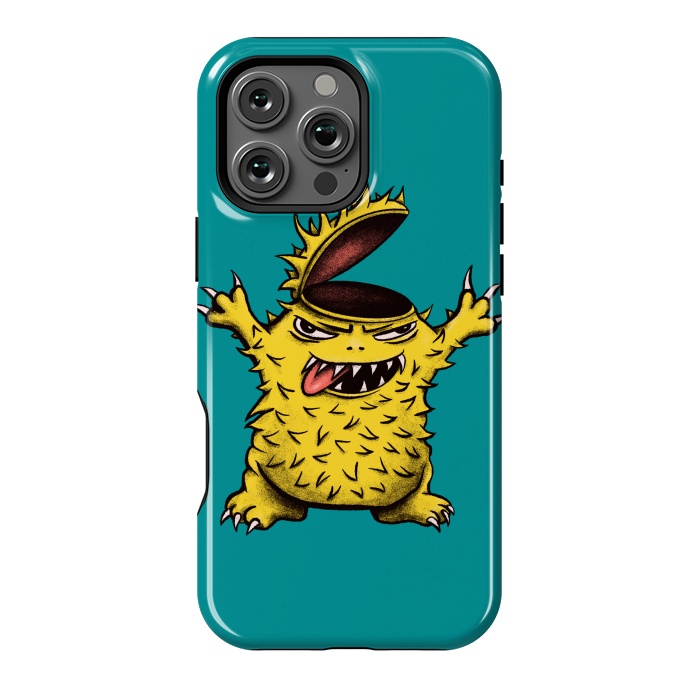 iPhone 16 Pro Max StrongFit Crazy Brainless Chicken Monster Character by Boriana Giormova