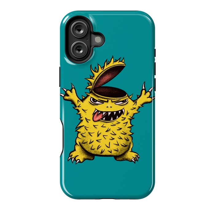 iPhone 16 Plus StrongFit Crazy Brainless Chicken Monster Character by Boriana Giormova