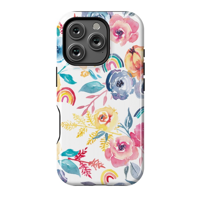 iPhone 16 Pro StrongFit Roses and Rainbows by gingerlique