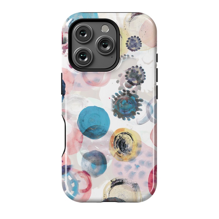 iPhone 16 Pro StrongFit Colorful painted spots by Oana 