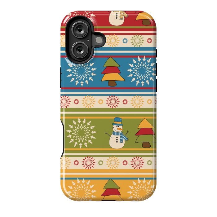 iPhone 16 Plus StrongFit christmas aztec print by MALLIKA