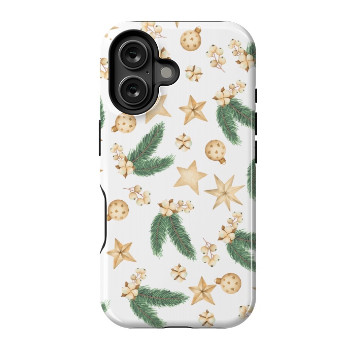 iPhone 16 StrongFit christmas bells pattern by MALLIKA