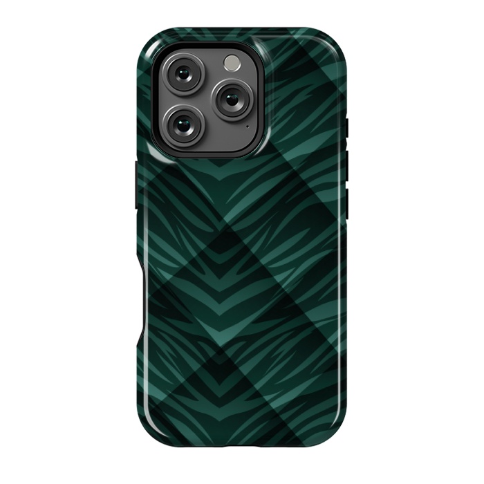 iPhone 16 Pro StrongFit green animal print by MALLIKA