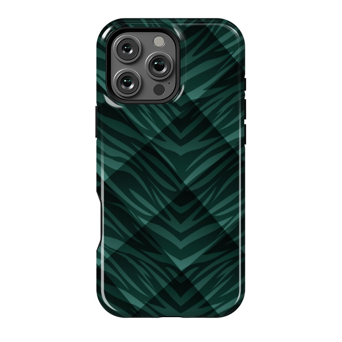 iPhone 16 Pro Max StrongFit green animal print by MALLIKA