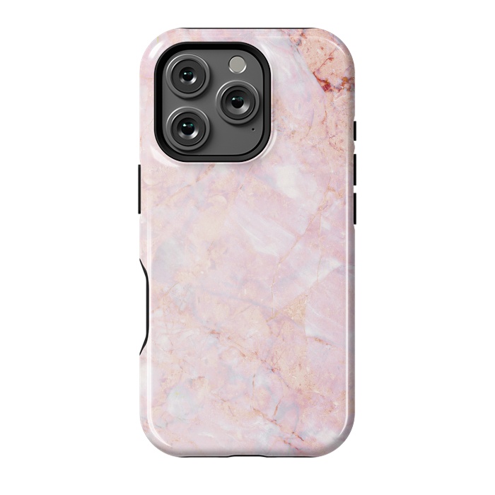 iPhone 16 Pro StrongFit Pastel pink elegant marble by Oana 