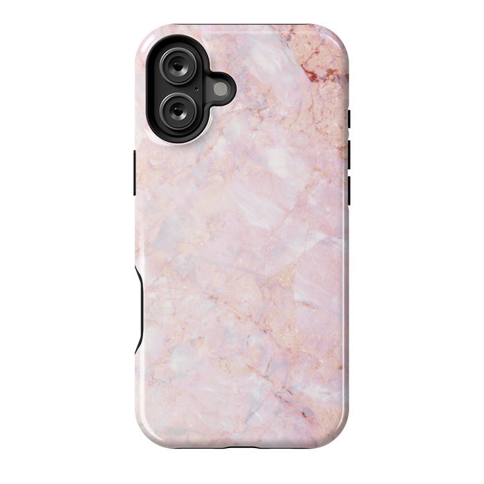 iPhone 16 Plus StrongFit Pastel pink elegant marble by Oana 