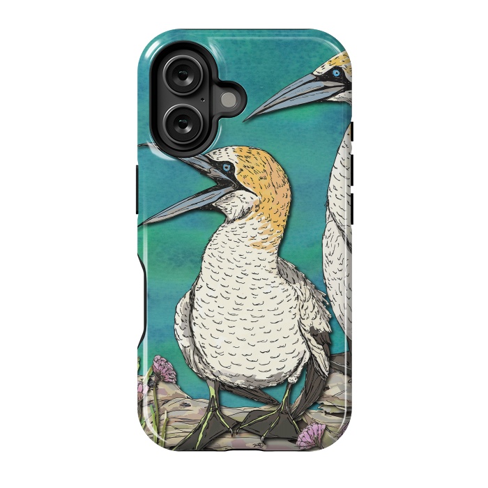 iPhone 16 StrongFit Gannet Chat by Lotti Brown