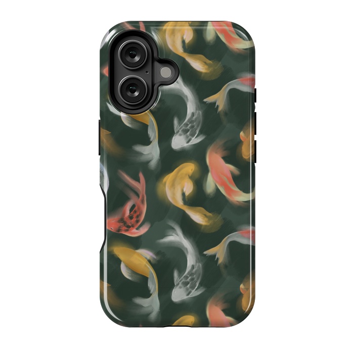 iPhone 16 StrongFit Koi Fish by Tishya Oedit