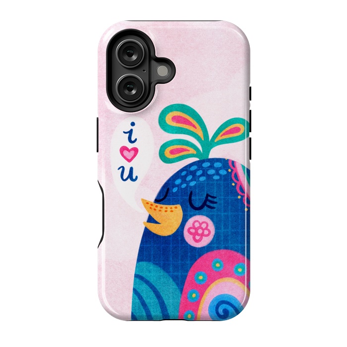 iPhone 16 StrongFit I Love You Bird by Noonday Design