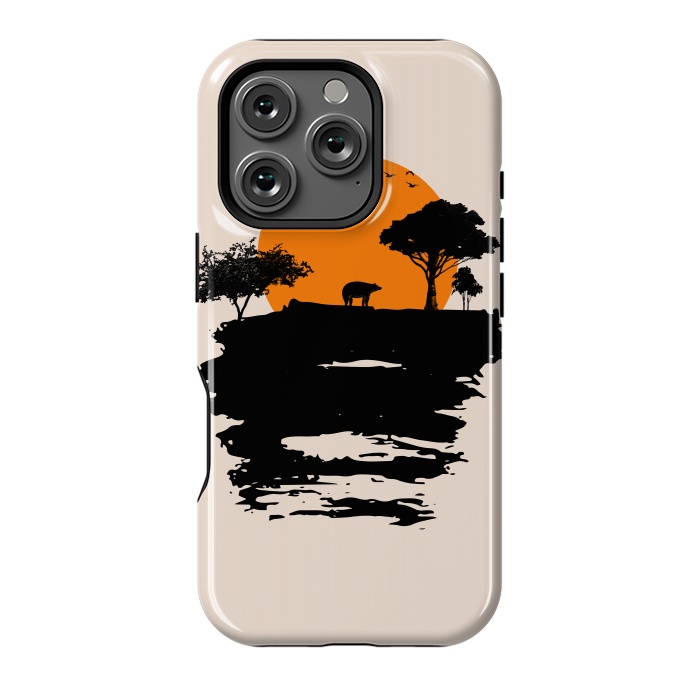 iPhone 16 Pro StrongFit Bear Travel on Mountain by Creativeaxle