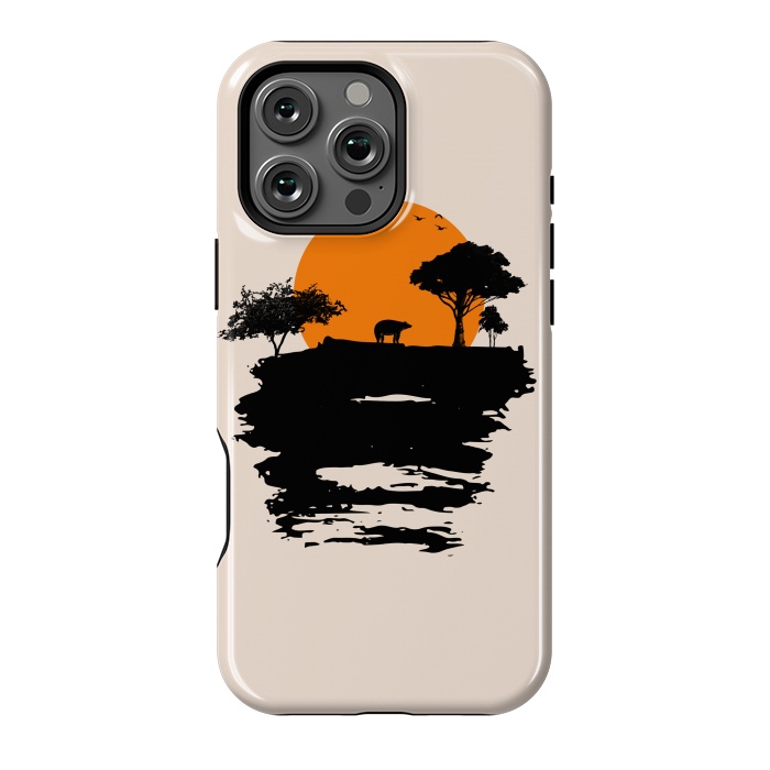 iPhone 16 Pro Max StrongFit Bear Travel on Mountain by Creativeaxle