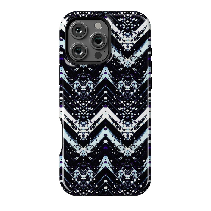 iPhone 16 Pro Max StrongFit Snowy mountains zigzag ethnic pattern by Oana 