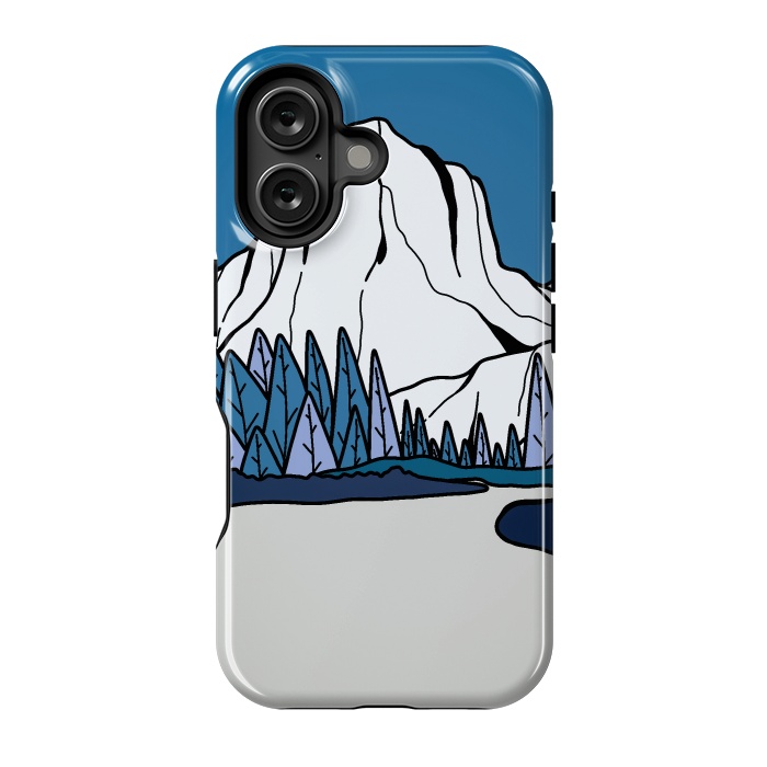 iPhone 16 StrongFit Blue peak hill by Steve Wade (Swade)