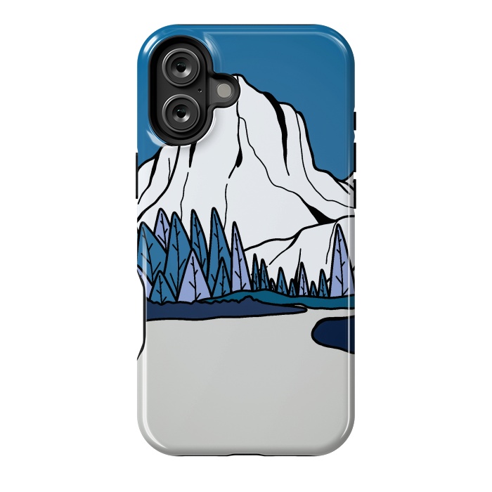 iPhone 16 Plus StrongFit Blue peak hill by Steve Wade (Swade)