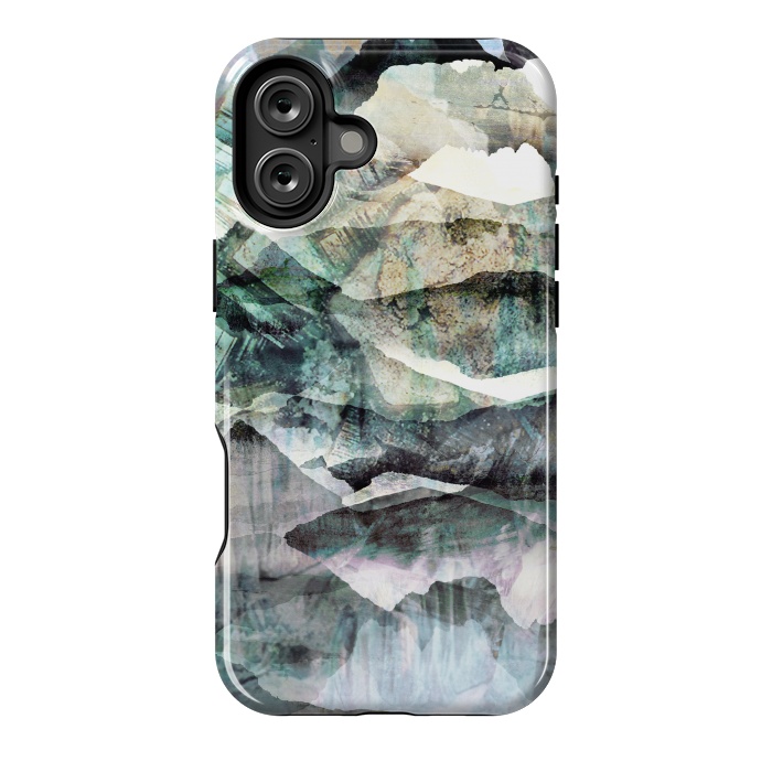 iPhone 16 Plus StrongFit Faded stylised mountain landscape by Oana 