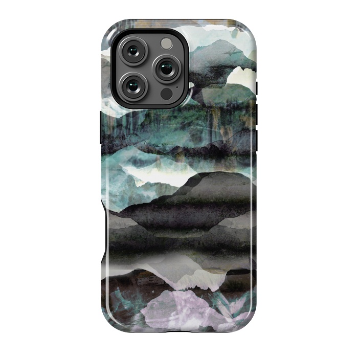 iPhone 16 Pro Max StrongFit stylised mountain landscape art by Oana 