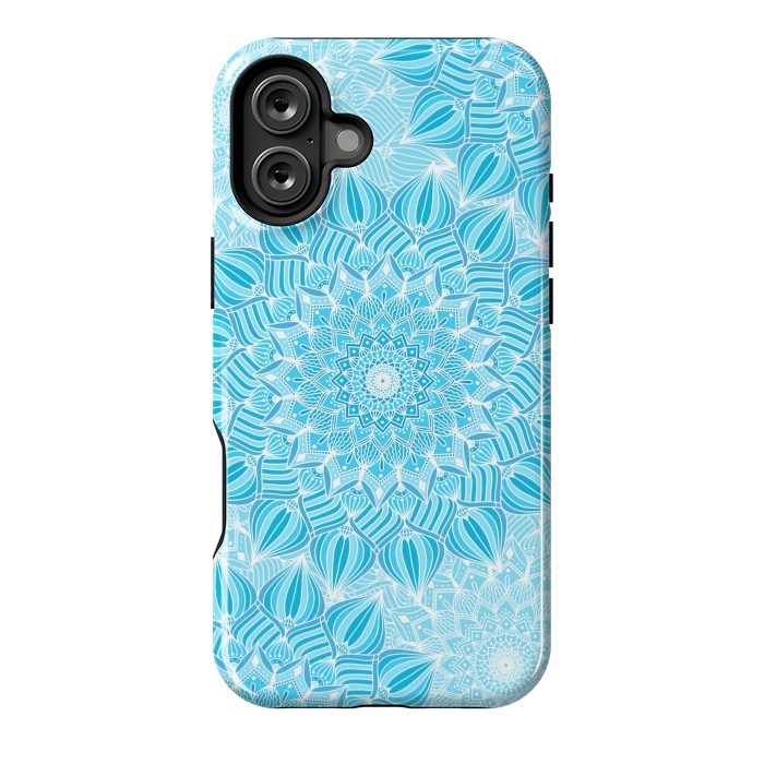 iPhone 16 Plus StrongFit Skyblue mandalas by Jms