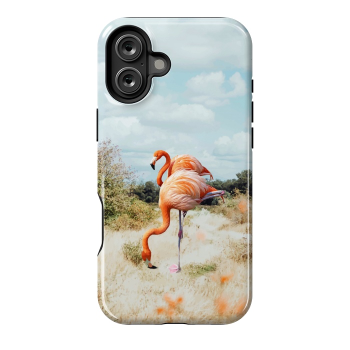 iPhone 16 Plus StrongFit Flamingo Couple by Uma Prabhakar Gokhale