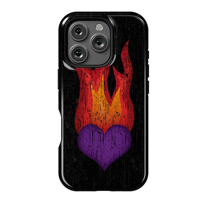 iPhone 16 Pro StrongFit Heart on Fire by Majoih