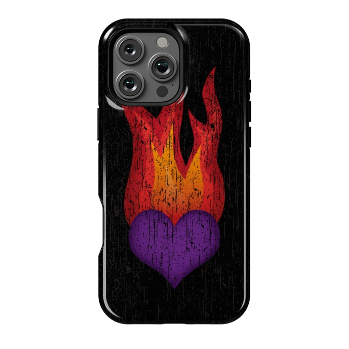 iPhone 16 Pro Max StrongFit Heart on Fire by Majoih