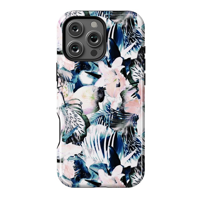 iPhone 16 Pro Max StrongFit Jungle leaves and flowers by Oana 