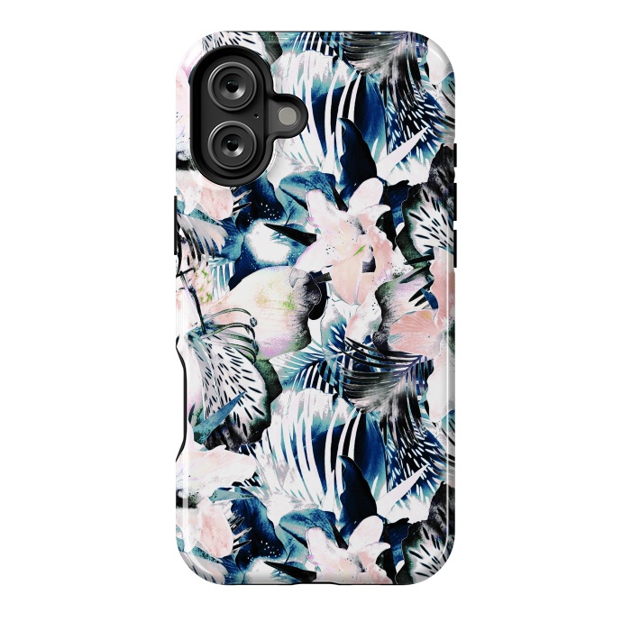 iPhone 16 Plus StrongFit Jungle leaves and flowers by Oana 