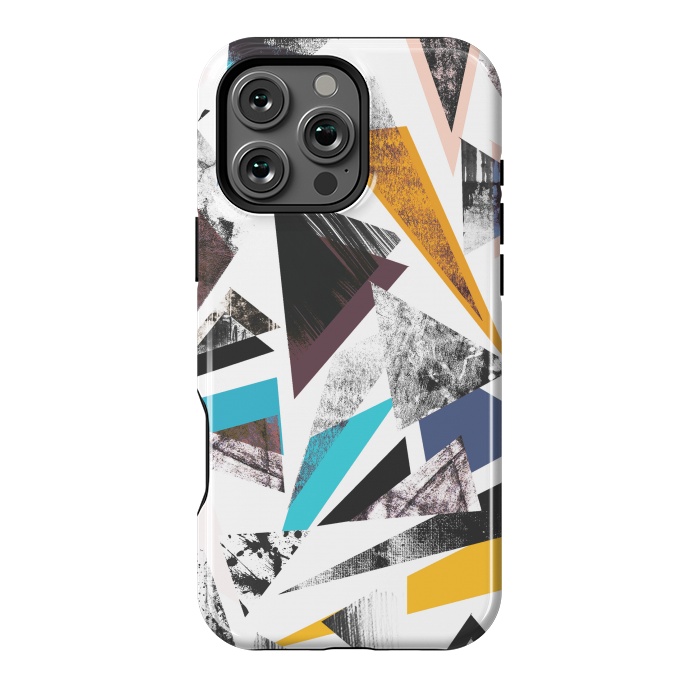 iPhone 16 Pro Max StrongFit Colorful textured triangles by Oana 