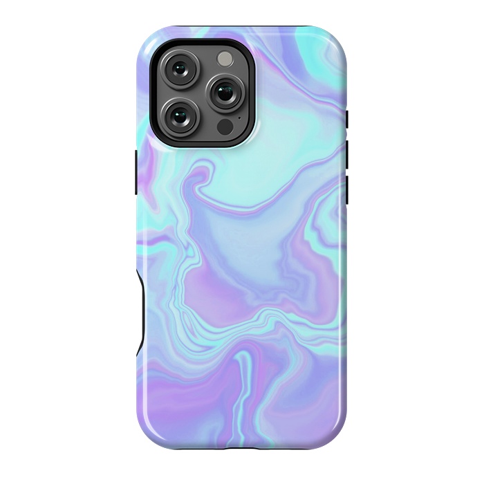 iPhone 16 Pro Max StrongFit turquoise and purple marble art by Jms