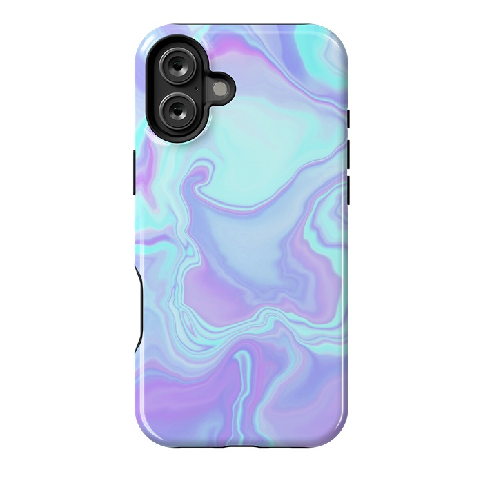 iPhone 16 Plus StrongFit turquoise and purple marble art by Jms