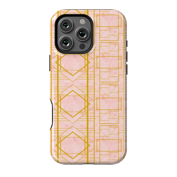 iPhone 16 Pro Max StrongFit Art Deco Blush by Uma Prabhakar Gokhale